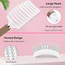 Bsisme Hair Brush, Curved Vented Brush for Faster Blow Drying, Professional Styling Hair Brushes for Women and Men, Paddle Detangling Brush for Wet Dry Curly Thick Straight Hair, Pink