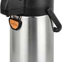 Airpot Coffee Dispenser Thermal with Pump,2.5L/85 Oz Insulated Stainless Steel Large Airpot Coffee Carafe Lever Action for Hot/Cold Water,Thermal Carafes for Hot Cocoa for Parties (EXP 05/08/29)