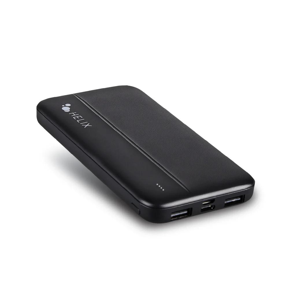 Helix/Retrak Power Bank 10000 with USB-C and Dual USB-A Ports Black Batteries