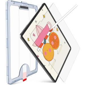 KCT Paperfeel Glass Screen Protector Compatible with iPad Pro 12.9 6th/5th/4th/3rd Generation (2022&2021&2020&2018), Matte Surface, Tempered Glass, EZ Kit