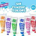 Tub Works Bath Paint Soap Bath Toy, Classic 6 Pack | Non-Toxic | Washable Bathtub Paint for Finger Painting on Tub Walls | Ideal Toddler Bath Toys for Creative Play | Easy to Clean, Fun Bath Art