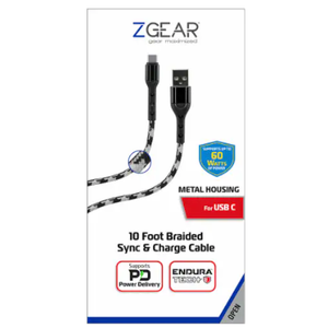 Adaptive Fast Charger Wall Charger, 10 Foot Braided Sync