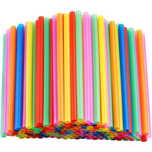 200 Pcs Jumbo Smoothie Straws,Colorful Disposable Wide-mouthed Large Straw.