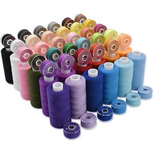 72Pcs 36 Colors Prewound Bobbins and Thread Spools for Hand & Machine Sewing, Emergency and Travel, DIY and Home, 36 Colors 400 Yards per Polyester Thread Spools