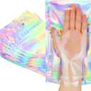 Smell Proof Bags & Resealable Foil Pouch Sample Bag [100 PCS ] Great for Party Favor Food Storage (Holographic Color) (6x9 Inch)