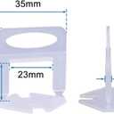 Tile Leveling System Clips 1/16" Tile Leveler Clips 1.5mm 2000 Pcs DIY Tile Leveler Spacers for Professional Ceramic Tile and Stone Installation