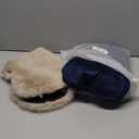 Joukavor Renaissance Velvet Cape with Viking Fur Collar for Women Halloween Costume (Navy Blue)