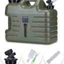 5 Gallon Water Jug, Camping Water Container, Truly No Leakage Water Storage with Spigot, Large Military Green Water Tank,BPA Free Portable Overlanding Gear for Outdoors,Hiking