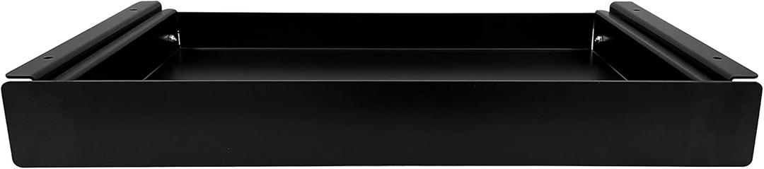 VWINDESK 19 inch Slim Under Desk Pull-Out Storage Office Mounted Sliding Metal Drawer for Standing Desk,Black