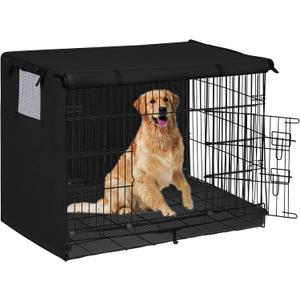 Easy-Going Dog Crate Cover 42 Inch Dog Kennel Cover for Dog, Cage Covers for Dog Crates Fit (42" L x28 Wx30 H) Black