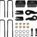 3" Front and Rear Suspension Lift Kit Compatible With Chevy Silverado GMC Sierra 1500 4X4 4WD 1999-2007- Leveling Lift Kits with Strut Spacer and Shock Extenders
