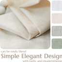 jinchan Linen Textured Tier Curtains 24 Inch for Kitchen Windows Country Farmhouse Cafe Small Curtain Rustic Light Filtering Half Curtains for Living Room Laundry Bathroom Rod Pocket 2 Panels Crude