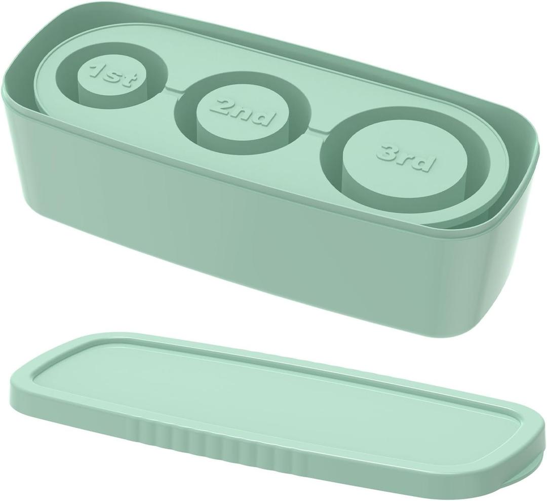Tray for Cup,3 Hollow Cylinder Molds for 30-40oz Tumbler Cup,Silicone with Lid and Storage Box,Easy to Release Ice Maker Cube Tray for Juice Drinks Coffee/3472 (Color : Mint Green), 21213 Tray for Cup,3 Hollow Cylinder Molds for 30-40oz Tumbler Cup,Silicone with Lid and Storage Box,Easy to Release Ice Maker Cube Tray for Juice Drinks Coffee/3472 (Color : Mint Green), 21213