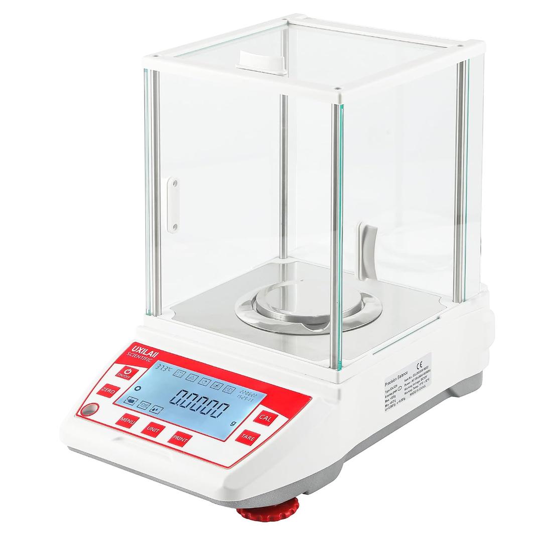 UXILAII Analytical Balance GN Unit Lab Scale Glass Windshield 220g 0.1mg