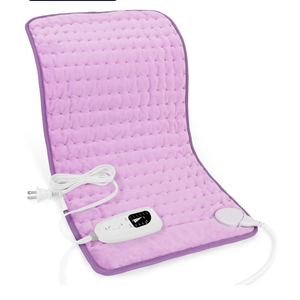Deepsoon Heating Pad,Electric Heating Pads for Back,Neck,Abdomen,Moist Heating Pad for Shoulder,Knee,Arms,Legs,Dry/Moist Heat & Auto Shut Off,Christmas Gifts for Men and Women,Light Purple,24x12 Inch