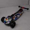 Scooter for Kids Ages 3-12, Foldable & Height Adjustable Kids Scooter with Graffiti Bodywork, Non-Slip Deck and Extra Wide PU Light-up Wheels (200 Lbs Weight Capacity)