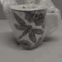 Karma Gifts 14 oz Black and White Boho Mug Dragonfly - Cute Coffee and Tea Mug - Ceramic Coffee Mugs for Women and Men