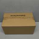 Kitchen Vegetable Storage Set of 3, Metal Onion Garlic Potato Storage Set, Kitchen Canisters Vegetable Keeper Containers with Aerating Holes and Wooden Lid (Black)