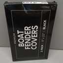 Boat Fender Covers| Black & Navy Blue | 1, 2 & 4-Pack | Polyester (2-Pack, Black, 8 x 22)