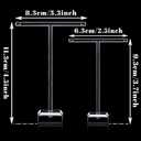 Acrylic Earrings Display Holder T-bar Earrings Stand Holder Tree Stand Countertop Hanging Jewelry Organizer for Necklaces Bracelet(Clear,10 Pieces)
