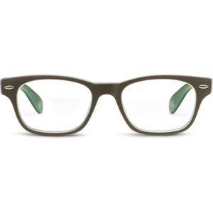 Peepers by PeeperSpecs Bellissima Square Blue Light Blocking Reading Glasses (Green) 1.75