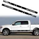 Compatible with 2PCS Car Body Modified Sport Style Stripe Sticker Graphic Vinyl Racing Decal Decoration Accessories for Pickups Black