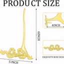 Reallnaive Gold Bowknot Plate Stand for Display Bow Iron Easel Display Picture Frame Holder Stand for Book Plate Photo Art Plaque for Cabinet Kitchen Counter Bar Restaurant Cafe(5 x 6 x 3.5 Inch)