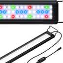 Tatub 19W LED Aquarium Light for 30"-36" Fish Tank, Full Spectrum Fish Tank Light with White Blue Red Green LEDs, 10 Levels of BrightnessTimer Auto On/Off