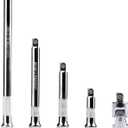 5 Pcs Extension Bar Set, 1/4" Socket Extension Set, Include 4 Pcs Extensions(2"/50mm, 3"/75mm, 4"/100mm, 6"/150mm) and 1 x 1/4 Inch Drive Universal Joint Socket, Chrome Vanadium Steel