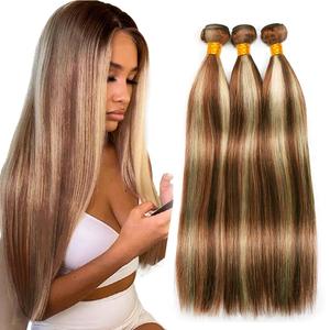 22 22 22 Inch Blonde Bundles Human Hair Straight Bundle P33/613 Highlight Blonde 3 Bundles 300g/Pack Unprocessed Brazilian Virgin Hairs Double Weft Weaves Hair Extensions