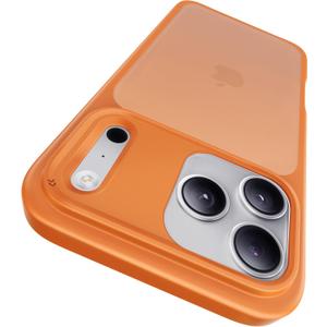 CASEKOO for 17 Pro Max Case, [Never Yellow Technology] [Mil-Grade Drop Protection] Translucent Slim Cover Women Men for iPhone 17 Pro Max Phone Case 6.9 inch, Frosted Orange