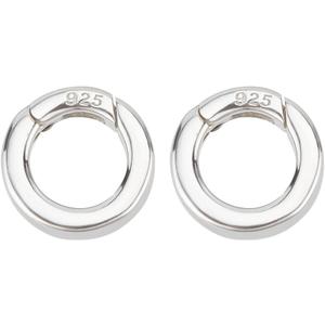 SUNNYCLUE 1 Box 925 Sterling Silver Necklace Ring Clip Spring Gate Rings Spring Clasps Ring Bracelet Necklace Shortener Clasp Carabiner Snap Clip O Rings for Jewelry Making Clasps DIY Craft Supplies