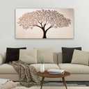 Canvas Art Wall Decor Modern Tree of Life Wall Art Prints Minimalist Botanical Wall Art Decorations Large Wall Art for Living Room Browm Artwork for Walls Bedroom Office Decor Aesthetic 24" X 48"