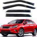 KPY Rain Guards Fit for 2010-2015 Lexus RX350 RX450h, Out-Channel Window Visors Vent Wind Deflectors 4PC, Car Accessories for 10-15 Lexus RX Series