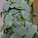 Waydress 4 Pieces Candle Rings Artificial Eucalyptus Leaves Wreaths Small Boho Wreaths Rings Pillar Candle Holder for Wedding Home Door Tabletop Decoration (Cute Leaf Style)