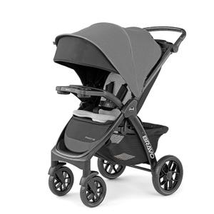 Chicco Bravo LE ClearTex Full-Size Stroller for Babies and Toddlers, UPF-Rated Canopy, GREENGUARD Gold Certified, Lightweight, One-Hand Compact Fold, Pewter/Grey