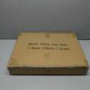 MKZYO 2-Tier Round End Table with Wheels and Handle, Movable Side Table for Living Room, Metal Steel Weather Resistant Portable Outdoor and Indoor Accent Table for Garden Balcony Yard (White)