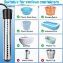 2000W Immersion Water Heater, Portable Water Heater Electric with 304 S S Guard & LCD Thermometer, Submersible Bucket Heater Heat 5 Gallons of Water in Minutes for Home Bathtub Basin