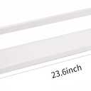 Fixwal Nursery Book Shelves, 23.6 Inch Floating Bookshelf for Wall, Set of 3, Nursery Decor, Solid Wood Wall Mounted Shelves for Books, Toys and Decor Storage (White)