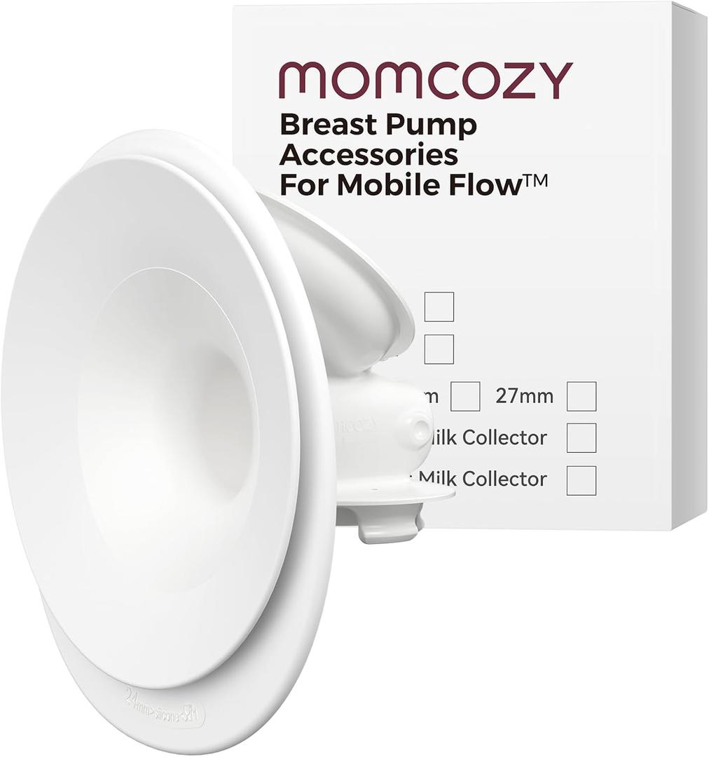 Momcozy Original Replacement Accessories for Upgraded Mobile Flow | Upgraded M9,Original Upgraded M9 Breastfeeding Parts,24mm Flange,1 Pack (White)
