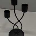 3 Arm Candelabra,Metal Black Candlestick Holders,Decorative Candle Stands for Christmas Halloween Wedding Warmhousing Birthday Dinner Gift - Fits 3/4-Inch-Thick Candles