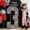 Race Car Birthday Party Decorations Racing Birthday Decorations Sports Themed Three 3rd Marquee Numbers 3 Feet Tall for Boys Large Light up Racecar Pre Cut Number 3