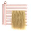Wall-Mounted Wig and Hair Extension Holder, 8 Rotating Combs, Metal Wig Organizer Rack, Space-Saving Design, Easy Installation for Salon & Home