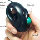 YUMQUA Finger Mouse, Handheld Trackball Mouse Fingertip Mini 4D USB Hand Held Wired Pointer Thumb Ball Mice with Roller for Laptop Mac Window Computer Fits Left and Right Handed Users