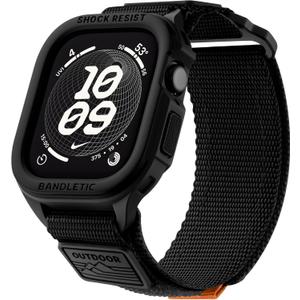 Bandletic Rugged Case with Band Compatible with Apple Watch, Size: Large-46mm (series 11/10), Protective Cover Sport Accessories for iWatch Men