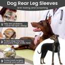 Nanaki Dog Wound Care Shirt, Leg Sleeves to Stop Licking Rear Leg and Abdomen, Surgery Suit for Female Spay, Onesie for Surgery Female, Surgical Recovery Suit Wound Heal Clothes, Black Large
