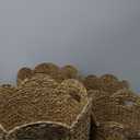 Storage Baskets, Round Woven Set of 4, Natural Brown, Multi-Use for Kitchen and Bathroom  43x13, 50x14, 57x15, 64x18