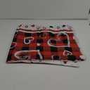 Peryiter Valentines Day Tablecloth 60 x 84 Inch Black and Red Buffalo Plaid Hearts White Bordered Fabric Tablecloth Rectangle Reusable Washable Vintage Valentine Table Cover Decorations