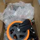 5 Inch Caster Wheels, Threaded Stem Casters Set of 4 Heavy Duty, Swivel Casters 1/2"-13 x 1 (Screw Diameter 1/2", Stem Length 1"), Safety Dual Locking Industrial Casters, Wheels for Cart, Furniture