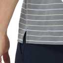 Rouen Mens Golf Shirt Moisture Wicking Dry Fit Performance Stripe Casual Collared Short Sleeve Golf Polo Shirts for Men (Gray, M)